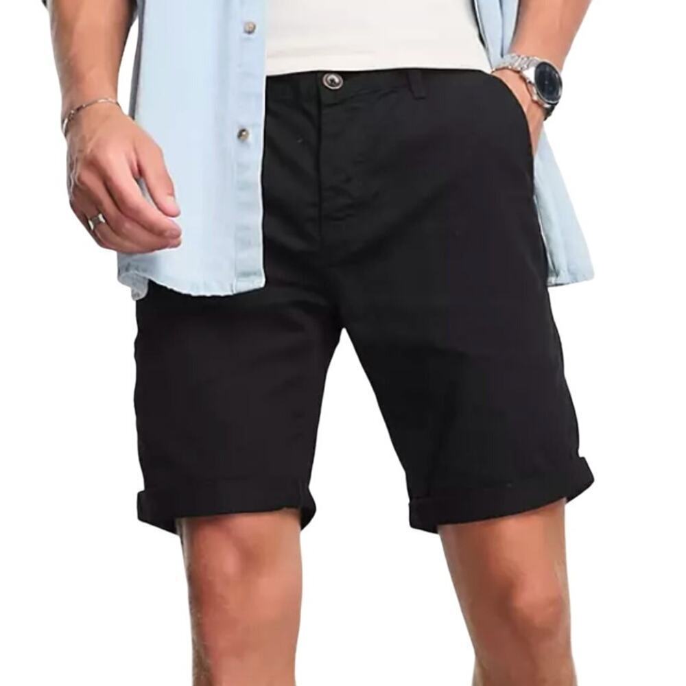 Threadbare Chino Shorts in Black, Size M​​​​